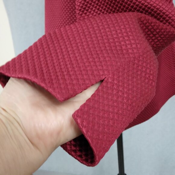 Talbots | Silk Wool Blend Blazer Jacket Cranberry Red | Size 12 - Picture 5 of 9